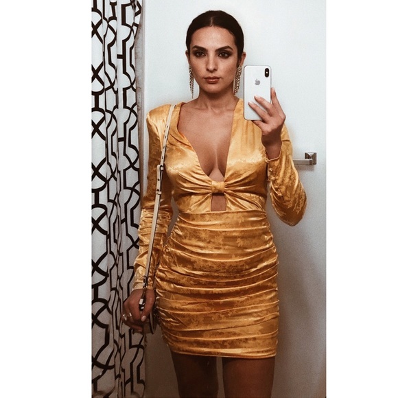 Olivia Dress in Golden Yellow Camila Coelho - Picture 7 of 9